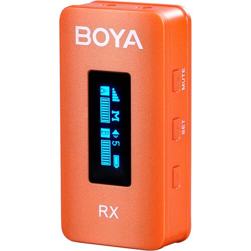  BOYA BY-XM6-K2 2-Person Wireless Microphone System for Cameras and Smartphones (2.4 GHz, Orange)