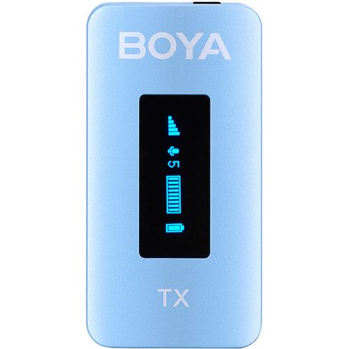  BOYA BY-XM6-K2 2-Person Wireless Microphone System for Cameras and Smartphones (2.4 GHz, Blue)