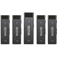 BOYA BY-W4 Ultracompact 4-Person Wireless Microphone System for Cameras and Smartphones (2.4 GHz)