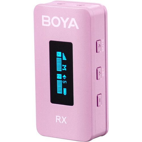  BOYA BY-XM6-K2 2-Person Wireless Microphone System for Cameras and Smartphones (2.4 GHz, Pink)