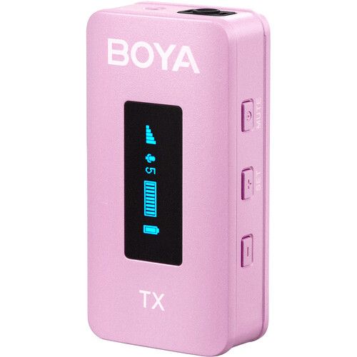  BOYA BY-XM6-K2 2-Person Wireless Microphone System for Cameras and Smartphones (2.4 GHz, Pink)