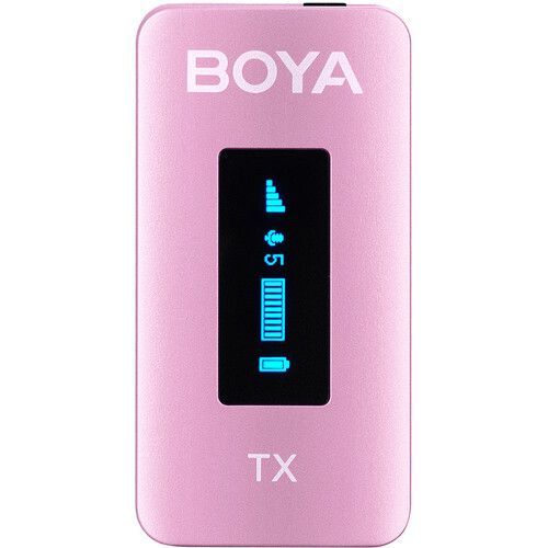  BOYA BY-XM6-K2 2-Person Wireless Microphone System for Cameras and Smartphones (2.4 GHz, Pink)