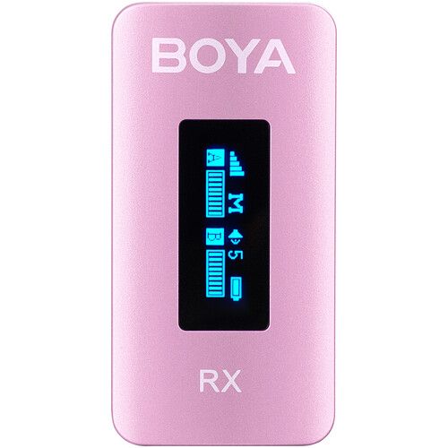  BOYA BY-XM6-K2 2-Person Wireless Microphone System for Cameras and Smartphones (2.4 GHz, Pink)