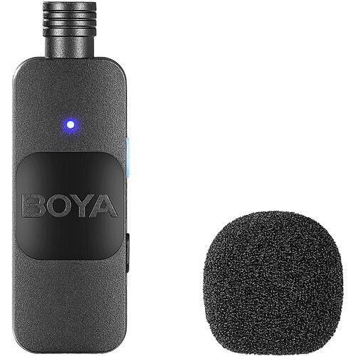  BOYA BY-V1 Ultracompact Wireless Microphone System with Lightning Connector for iOS Devices (2.4 GHz)