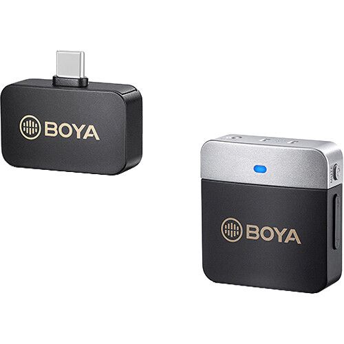  BOYA BY-M1V3 Wireless Microphone System with USB-C Connector for Mobile Devices (2.4 GHz)