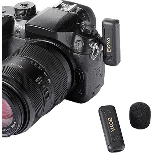  BOYA BY-WM3T2-M1 Mini Wireless Microphone System for Cameras and Smartphones (2.4 GHz)