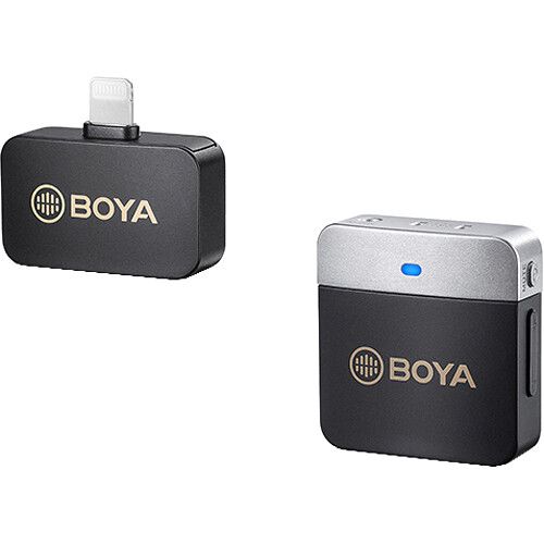  BOYA BY-M1V5 Wireless Microphone System with Lightning Connector for iOS Devices (2.4 GHz)