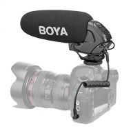 DSLR On-Camera Super-Cardioid Shotgun Microphone Broadcast, BOYA BY-BM3031 Condenser Interview Capacitive Microphone Camera Video Mic for Canon Nikon Sony DSLR Camcorder