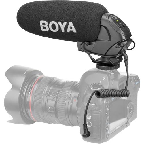  DSLR On-Camera Super-Cardioid Shotgun Microphone Broadcast, BOYA BY-BM3031 Condenser Interview Capacitive Microphone Camera Video Mic for Canon Nikon Sony DSLR Camcorder