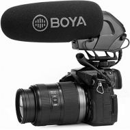 BOYA BY-BM3032 Super-Cardioid On-Camera Video Shotgun Microphone Broadcast Condenser Interview Capacitive Microphone Camera Video Mic Compatible with Canon Nikon Sony DSLR Cameras