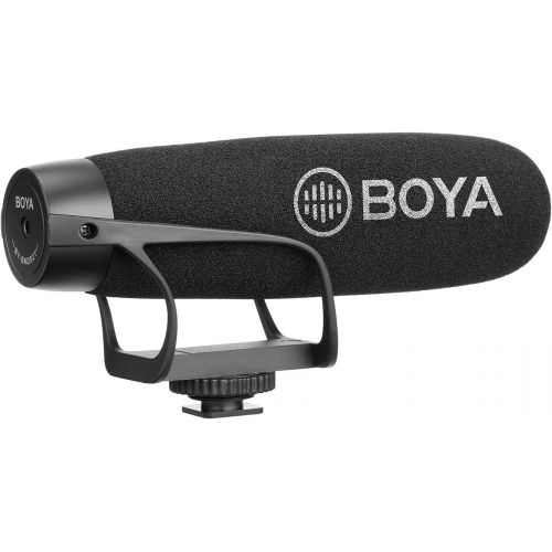  BOYA BY-BM2021 Electrit Super-Cardioid Directional Condenser Shotgun Video Microphone for Video and Interview Work with iPhone Smartphone Nikon Canon Sony DSLR Camera, Camcorder