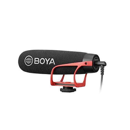  BOYA BY-BM2021 Shotgun-Mic Video Microphone Condenser On-Camera Mic for Smartphone DSLR Camera, Camcorder, Interview Broadcasting Live Stream Video Recording