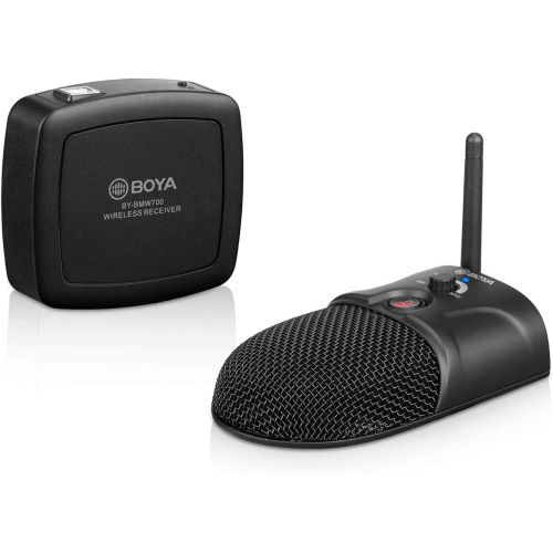  2.4GHz Wireless Conference Microphone, BOYA BY-BMW700 Omnidirectional USB Meeting Mic Table Top Desktop Microphone with 360° Pick Up Range Ideal for Video Conference, Seminars,Corp