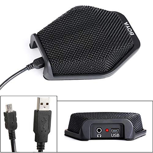  BOYA USB Conference Condenser Microphone, Office Laptop PC Computer Microphone for Windows Mac Dictation, Recording, YouTube, Skype, Conference Call
