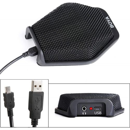  BOYA USB Conference Condenser Microphone, Office Laptop PC Computer Microphone for Windows Mac Dictation, Recording, YouTube, Skype, Conference Call
