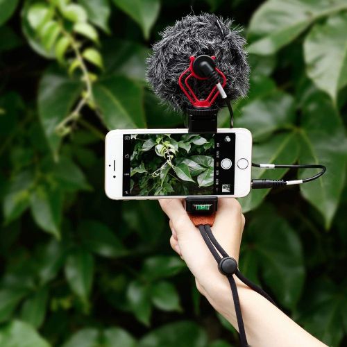  BOYA by-MM1 On-Camera Shotgun Microphone for iPhone, Android Smartphones, DSLR Cameras Camcorders - Battery-Free Camera Microphone Vlog Video Mic