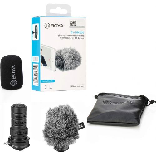  iPhone Directional Microphone Lightning, BOYA Digital Cardioid MFI Lightning Mic with Superb Sound for iPhone 11 x 8 7 7plus iPad iPod Touch iOS Recording YouTube Video Vblog Lives
