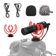 BOYA Video Microphone for Camera with Rycote Lyre Shock Mount - Compact Shotgun Mic Compatible with DSLR Cameras, iPhone, Android Smartphones - Battery-Free