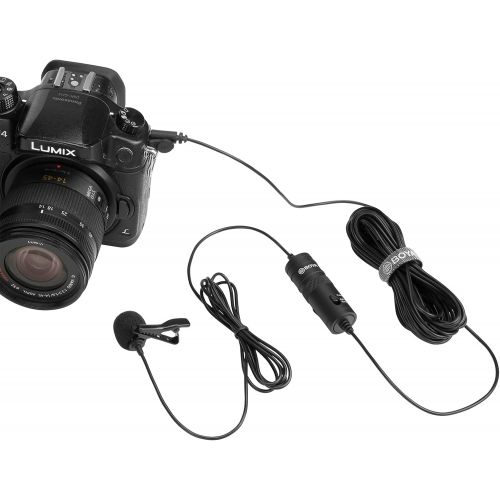  [아마존베스트]BOYA BY-M1 3.5mm Electret Condenser Microphone with 1/4 adapter for Smartphones iPhone DSLR Cameras PC