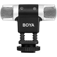 Boya BOYA BY-MM3 Mini Condenser Stereo Shotgun Microphone with Left and Right Channel for iPhone 8 8 plus 7 7 plus iPad Air Laptop Windows DSLR Camera Camcorders Podcast Micro Film