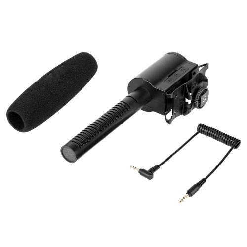  BOYA DMR7 Shotgun Condenser Microphone Broadcast Quality Including Integrated Flash Recorder & LCD Display Compatible with Canon Nikon Sony DSLR Cameras and Video Cameras