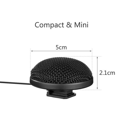  Boya BOYA BY-MM2 Mini Stereo Omnidirectional Conderser Microphone with Furry Windscreen for DSLR Camera Smartphone PC Tablet With Andoer Cleaning Cloth