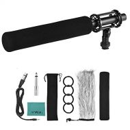 BOYA BY-PVM1000L Professional Condenser Microphone 3-Pin XLR Super-Cardioid Directional Mic with Shock Mount Wind Muff for Camcorder Video DSLR Smartphone Interviews Micro Film Cre