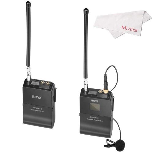  BOYA BY-WFM12 VHF Wireless Microphone System for Smartphones, DSLRs, Camcorders, Audio recorders, PCs and More