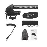 BOYA BY-BM3031 On-Camera Shotgun Microphone PAD Switch: -10dB, 0, 20dB & 3.5mm Input for DSLR Cameras, Video Cameras, Recorders