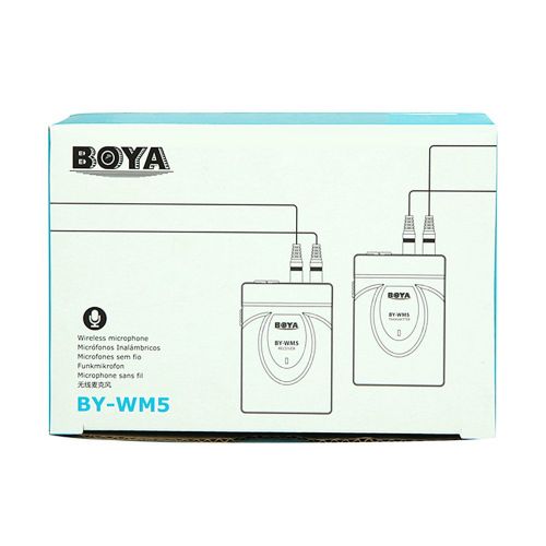  BOYA BY-WM5 2.4GHz Wireless Lavalier Microphone System for Canon Nikon Sony DSLR Camera Camcorder Audio Recorder