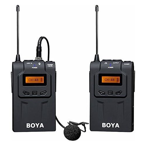  BOYA BY-WM6 Unique UHF Wireless Lavalier Microphone System for Canon Nikon Sony DSLR Cameras Camcorders Audio Recorder