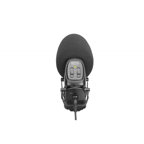  BOYA BY-BM3031 On-Camera Shotgun Microphone PAD Switch: -10dB,0,+20dB for DSLR Cameras,Video Cameras,Audio Recorders