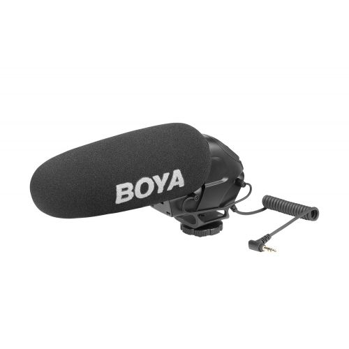  BOYA BY-BM3031 On-Camera Shotgun Microphone PAD Switch: -10dB,0,+20dB for DSLR Cameras,Video Cameras,Audio Recorders