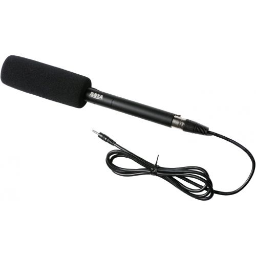  BOYA BY-PVM1000 Pro Broadcast-Quality Interview Shotgun Microphone with Foam Windscreen & Shock Mount 3 Pin XLR Output for Canon 6D Nikon D800 Sony Panasonic Camcorders