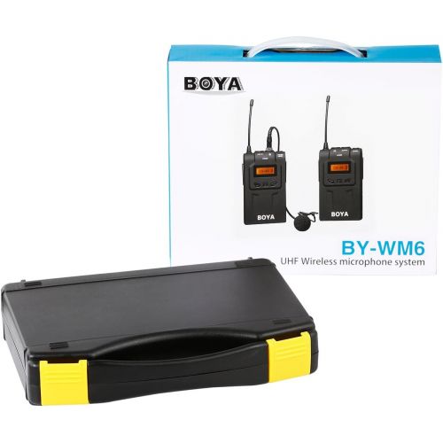  BOYA 48-Channel UHF Professional Omni-Directional Wireless Lavalier Microphone System with Omni-Lav, Camera Mount and 3.5mmXLR Outputs for ENG EFP for Canon Nikon Sony Panasonic D