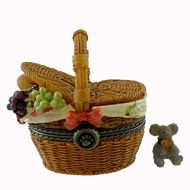 BOYDS BEARS RESIN Boyds Bears Emilys Picnic Basket with Dagwood Mcnibble Treasure Box 2013 Introduction