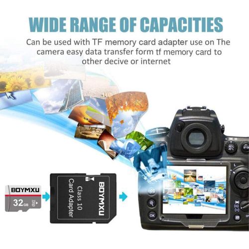  TF Memory Card 32GB,BOYMXU TF Card with Adapter,High Speed Memory Card Class 10 TF Card Memory Card for Phone Camera Computer-Update