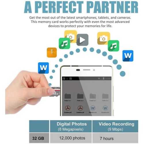  TF Memory Card 32GB,BOYMXU TF Card with Adapter,High Speed Memory Card Class 10 TF Card Memory Card for Phone Camera Computer-Update
