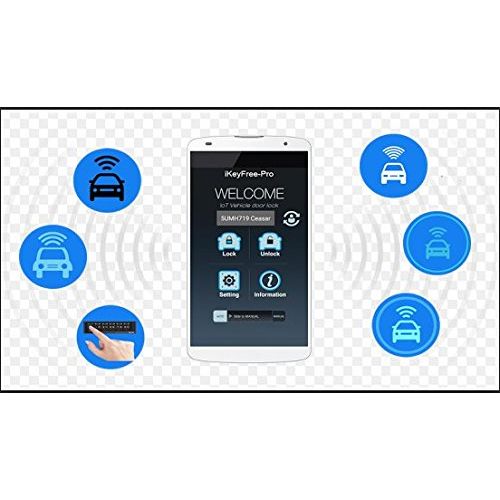  Boyo BOYO iKeyfree Touch Pad and Smart Phone App Keyless Entry, Windshield Mount Touch Pad Module