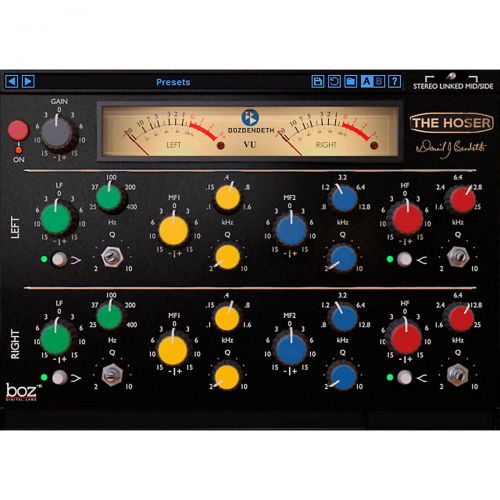  BOZ DIGITAL LABS},description:Modeled from a Ward-Beck Systems M462B hardware EQ unit, The Hoser XT makes a great channel EQ for a cohesive feel to your mixes. The Hoser XT ta