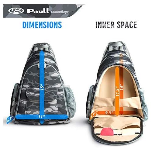  BPAULL DSLR Camera Bag Waterproof Camera Sling Backpack with Rain Cover Outdoor Travel Backpack Camera Bag Case for Laptop Canon Nikon Sony Pentax DSLR Cameras,Lens,Tripod and Accessories