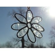 BPGLASSCREATIONS Crazy Daisy Flower, Stained Glass Suncatcher