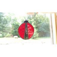 BPGLASSCREATIONS Lady Bug, Stained Glass Suncatcher