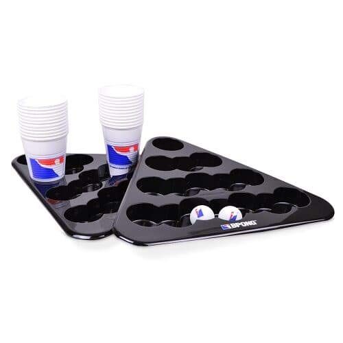  Beer Pong Game Set by BPONG - Official World Series of Beer Pong (WSOBP) Kit - 2 Racks, 22 White Cups & 2 Tournament-Grade, 3-Star Seamless Balls