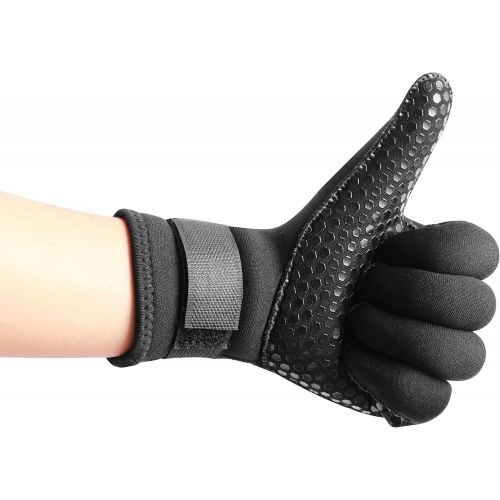  BPS 3mm & 5mm Double-Lined Neoprene Wetsuit Gloves - for Diving, Snorkeling, Kayaking, Surfing and Other Water Sports - Choose from 6 Sizes