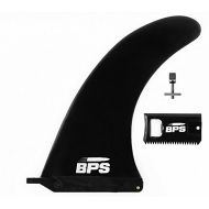 BPS US Box Center Fin 8, 9 or 10 inch - Glass Flex SUP and Longboard Fin with Free No-Tool Fin Screw and Wax Comb