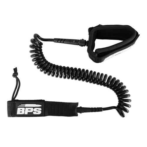  BPS Storm Premium SUP Leash 10 Foot Coiled  Choose Color and Bundle