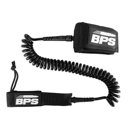  BPS Storm Premium SUP Leash 10 Foot Coiled  Choose Color and Bundle
