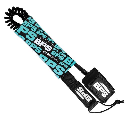  BPS Storm Premium SUP Leash 10 Foot Coiled  Choose Color and Bundle