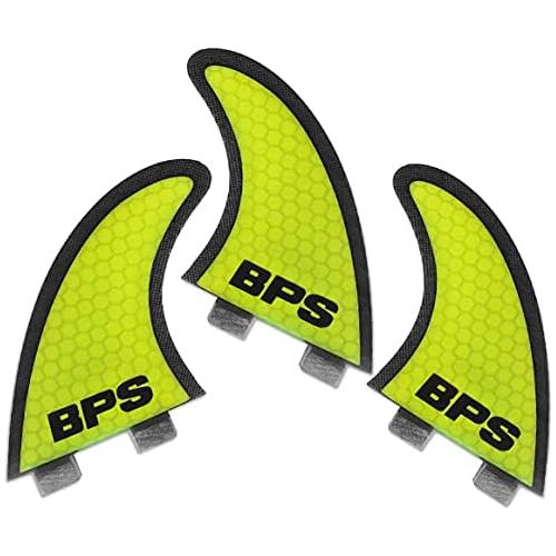  Visit the BPS Store BPS Stealth Performance Core and Netted Fibreglass Surfboard Fins Thruster FCS Style (3 Fins) Choose Color and Size